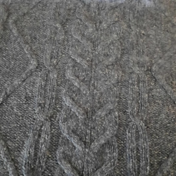 Allison Smith Women's L Gray Y2K‎ Silk Angora Fuzzy Soft Short Pullover Sweater - Picture 2 of 7